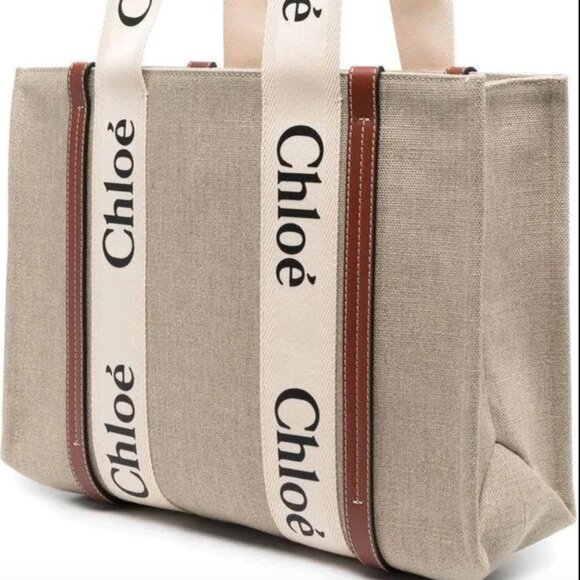 NWT Chloé Medium Woody Tote Bag - Picture 5 of 9